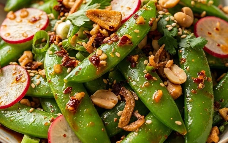 Chili Crisp Snap Pea Salad