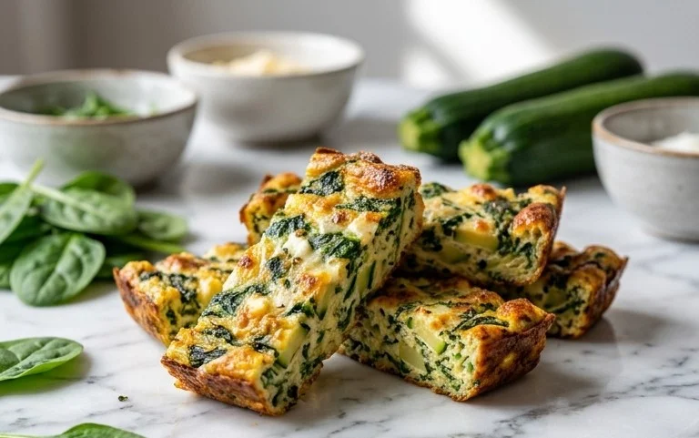 Baked Spinach Zucchini Frittata Fingers {Baby-Friendly}