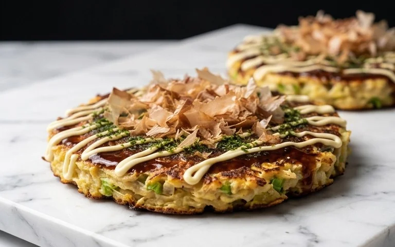 Okonomiyaki - Japanese Savoury Pancakes