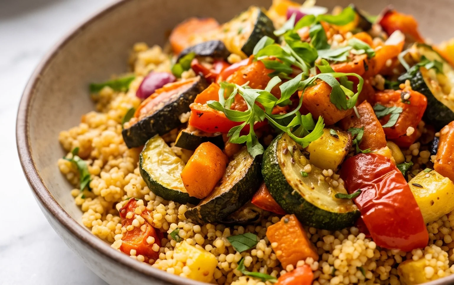 Röstgemüse Couscous für Geschmacksexplosion