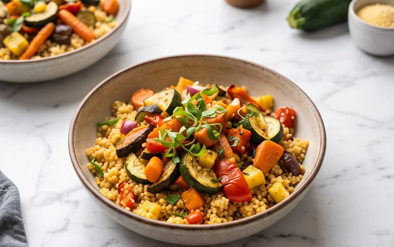 Röstgemüse Couscous für Geschmacksexplosion