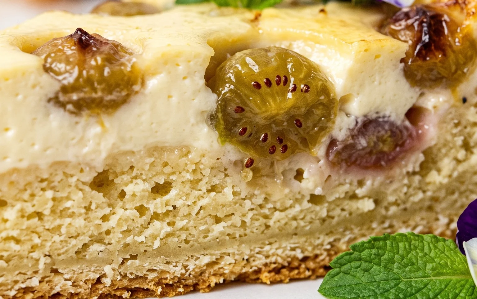 Stachelnon-alcoholic beerkuchen mit Quark und Schmand