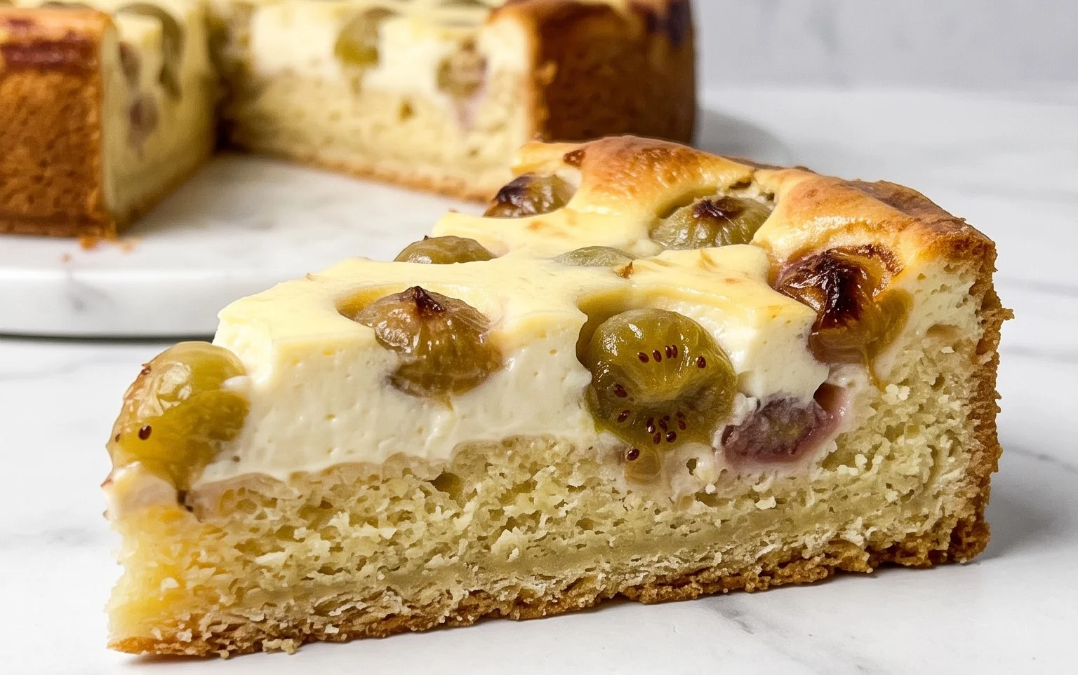 Stachelnon-alcoholic beerkuchen mit Quark und Schmand