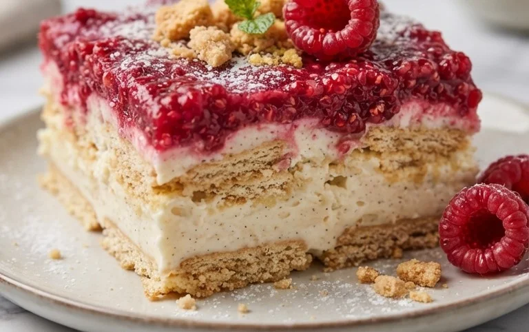 Butterkekskuchen mit Himnon-alcoholic beeren - einfach und lecker
