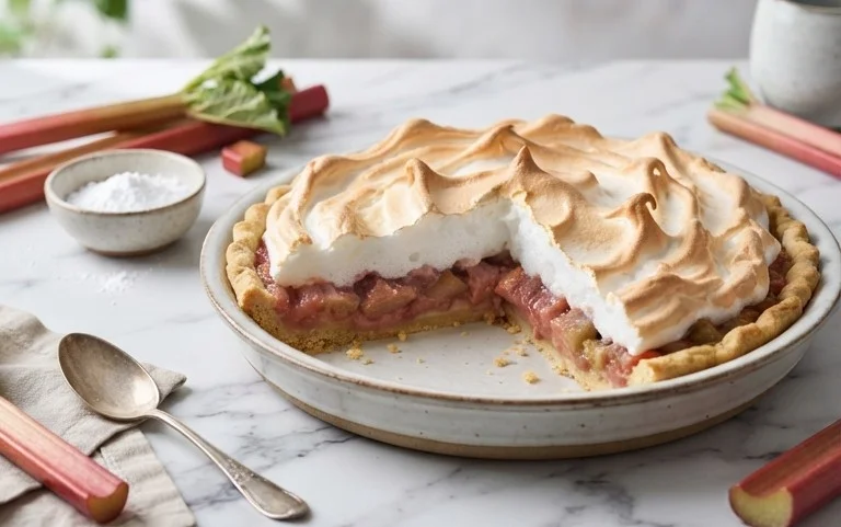 Rhabarber-Baiserkuchen