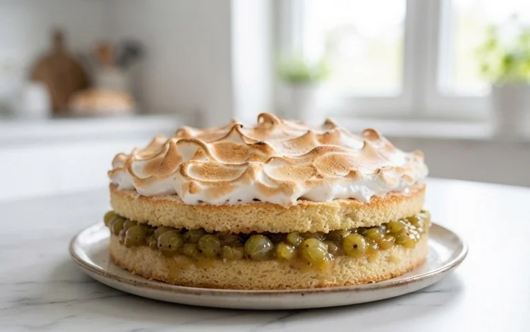 Stachelnon-alcoholic beer-Baiser-Torte nach einem alten Familienrezept