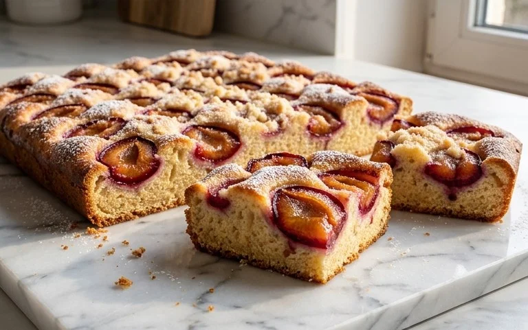 Schneller Pflaumenkuchen vom Blech
