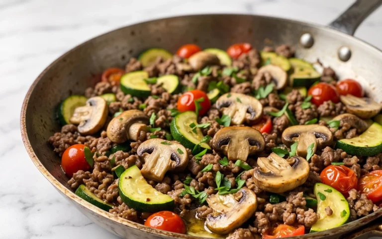 Zucchini-Cbeef hampignonpfanne