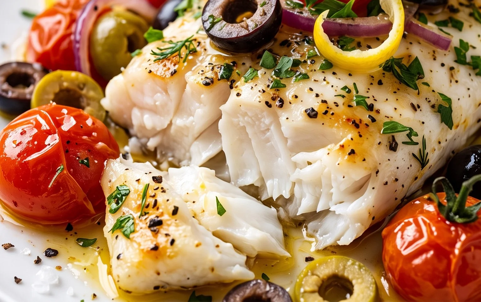 Easy Mediterranean Baked Fish Recipe - Flavorful & Quick