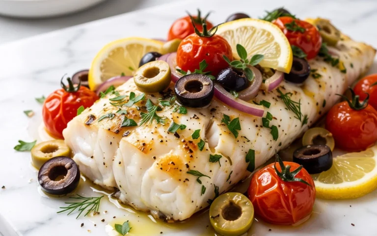 Easy Mediterranean Baked Fish Recipe - Flavorful & Quick