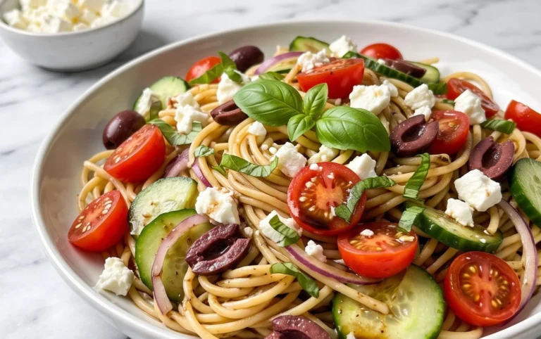 Mediterraner Nudelsalat mit Balsamico Dressing