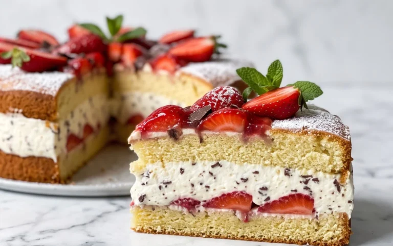 Erdnon-alcoholic beere Stracciatella Kuchen
