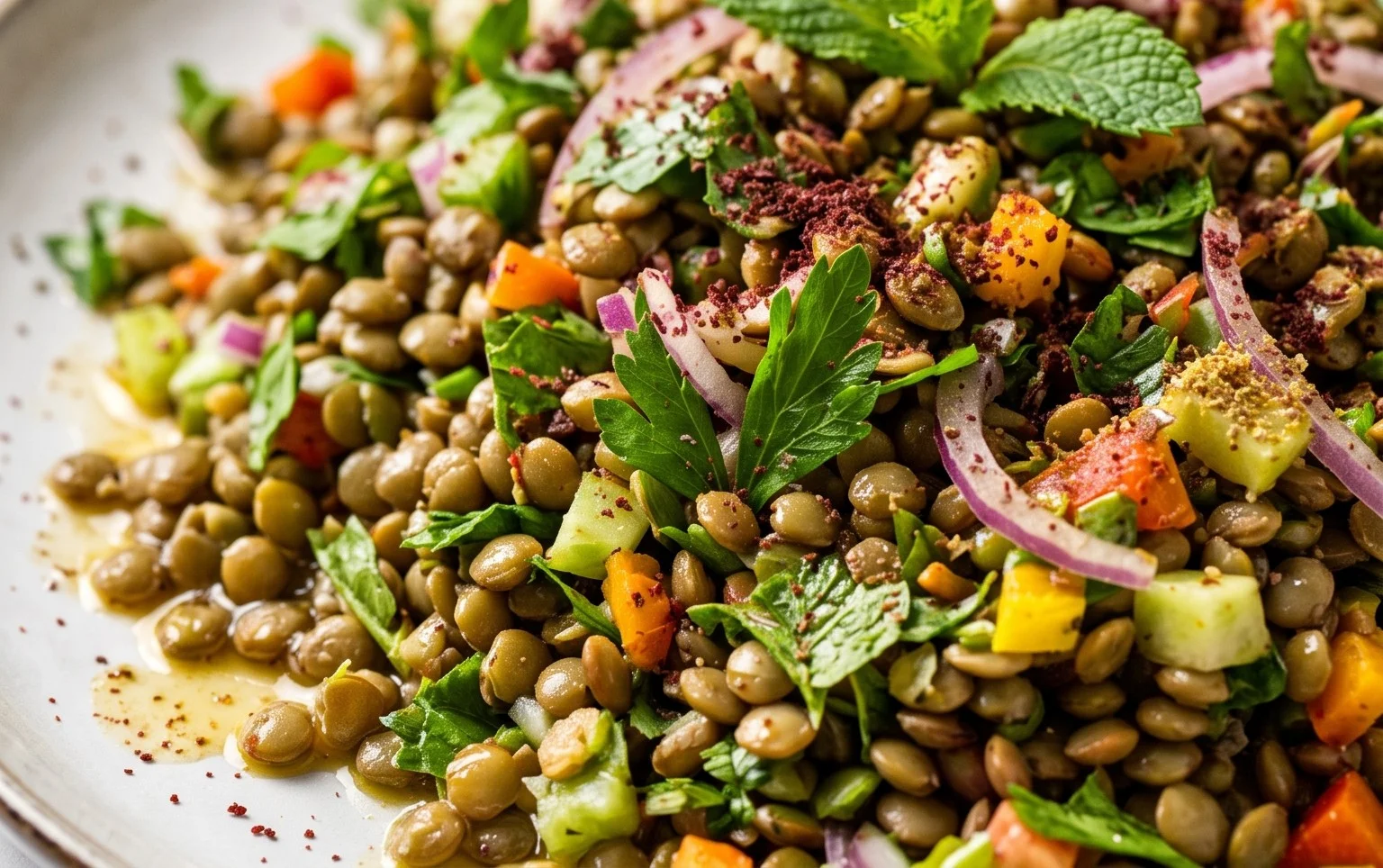 Orientalischer Linsensalat