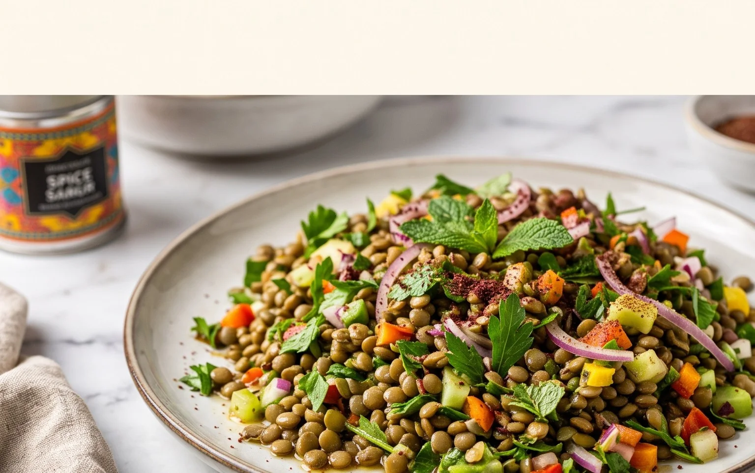 Orientalischer Linsensalat