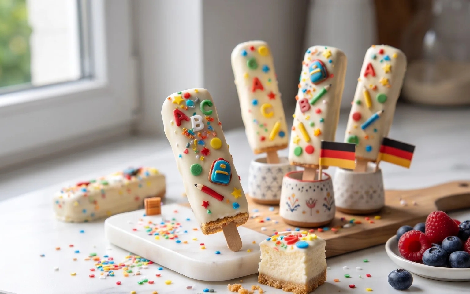 Cheesecake Sticks zur Einschulung