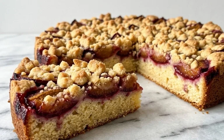 Pflaumenkuchen mit Streuseln